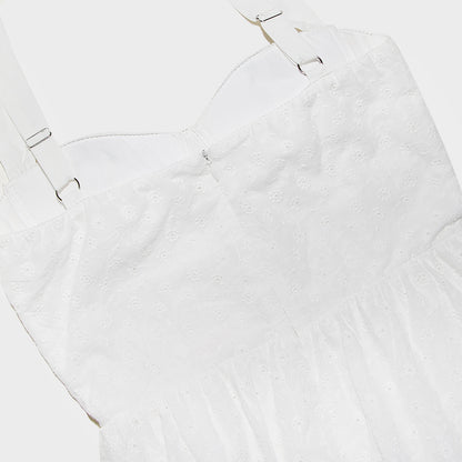 VINTAGE MIDI WHITE DRESS