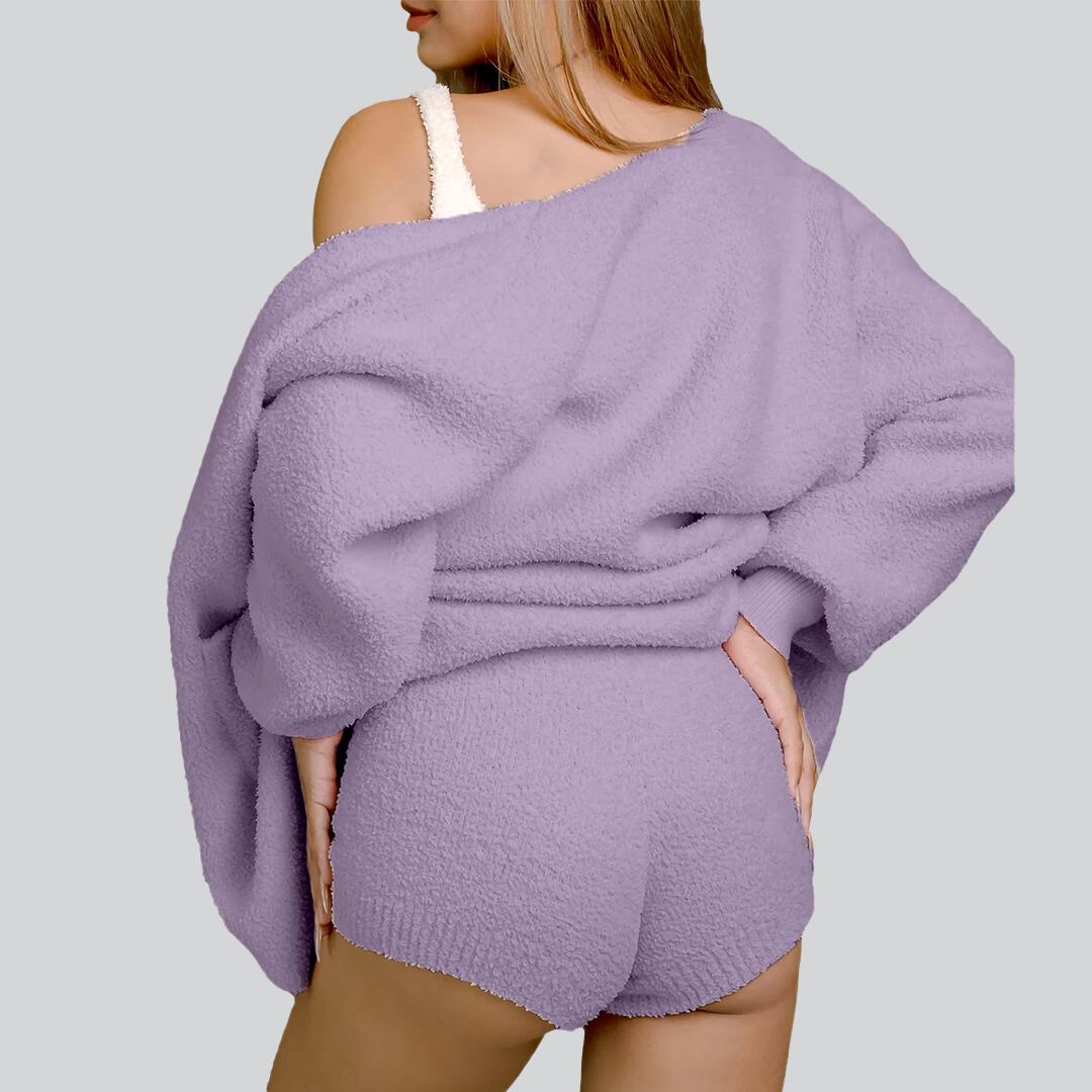 Cuddly Knit Set Combo-Purple