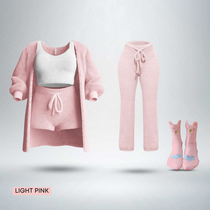 5-Piece Knit Set Light Pink