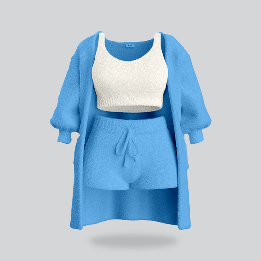 Cuddly Knit Set Combo-Blue
