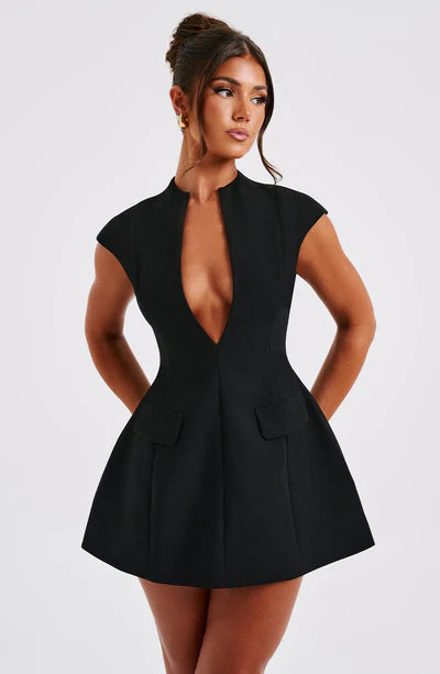 CLASSIC SURI MINI DRESS - BLACK