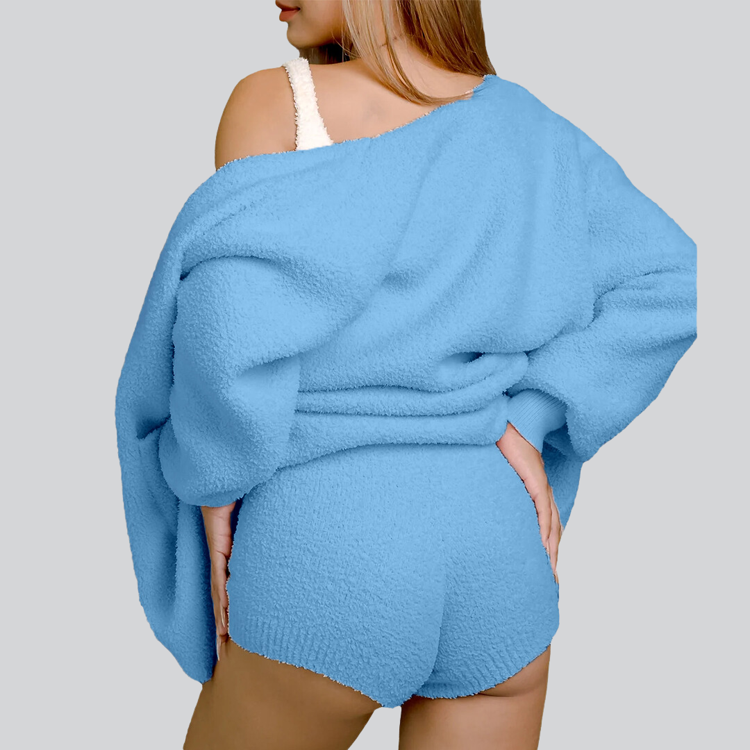 Comfortable Blue Knit Clothing