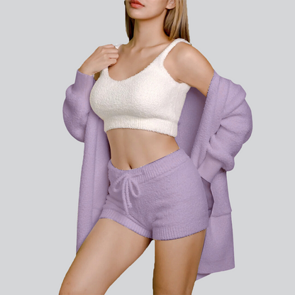 Chic Purple Knit Set