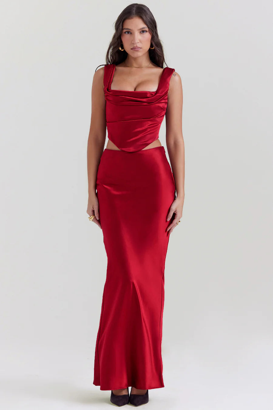 ROMA SATIN MAXI SET