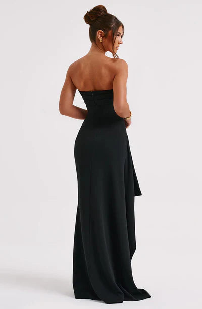 black formal maxi length dress